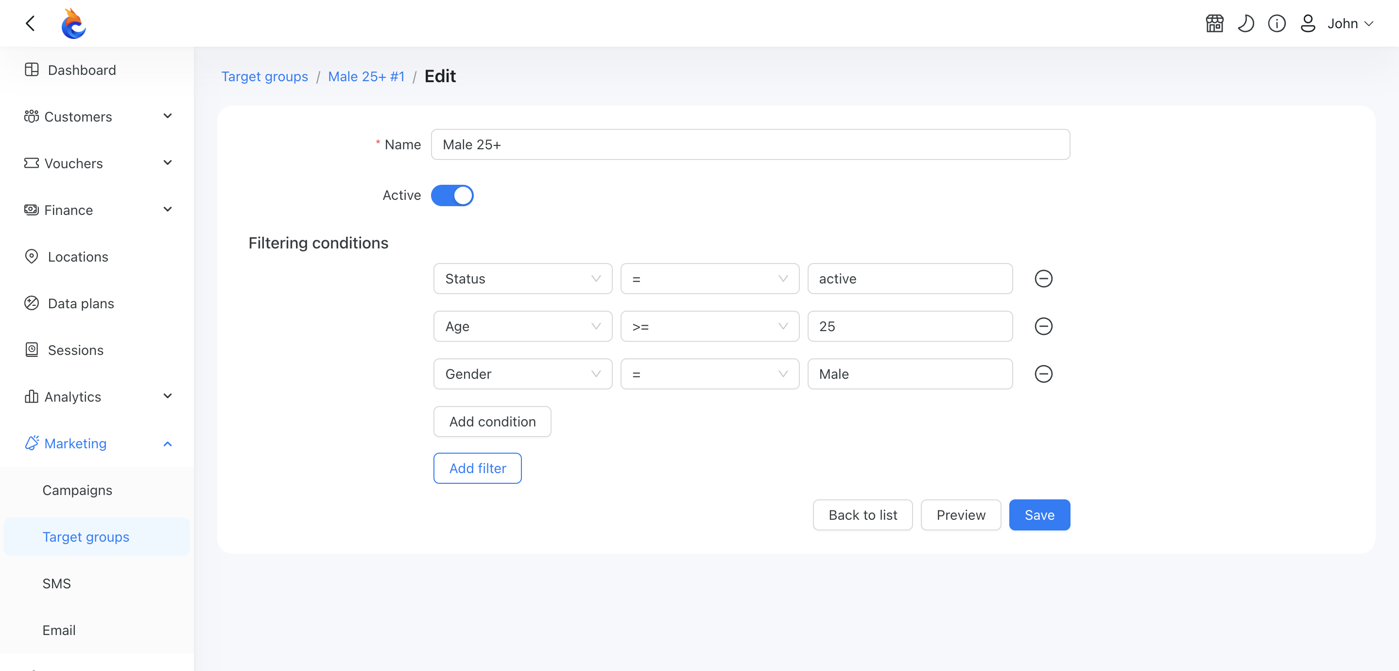 Create target group