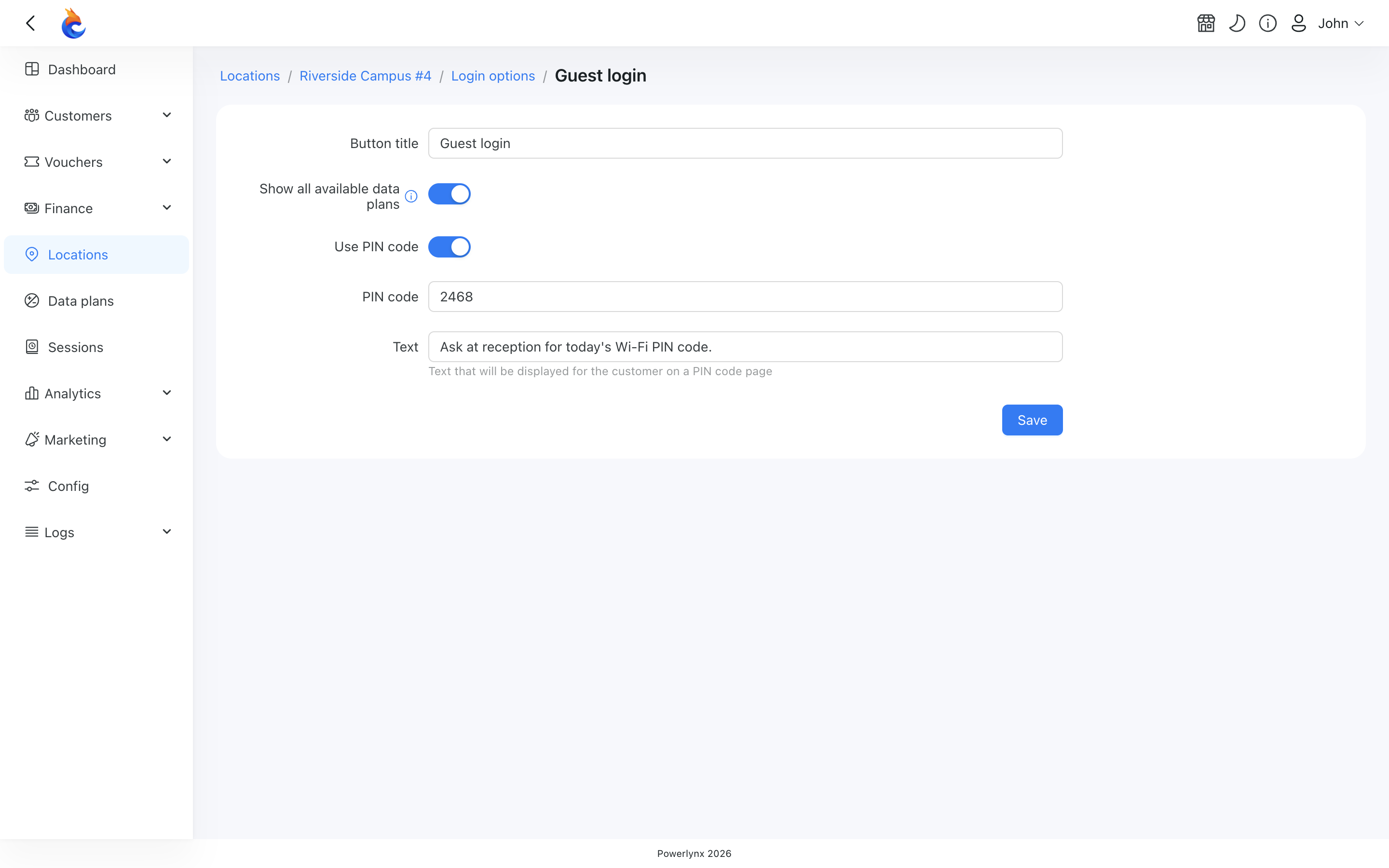 Guest login