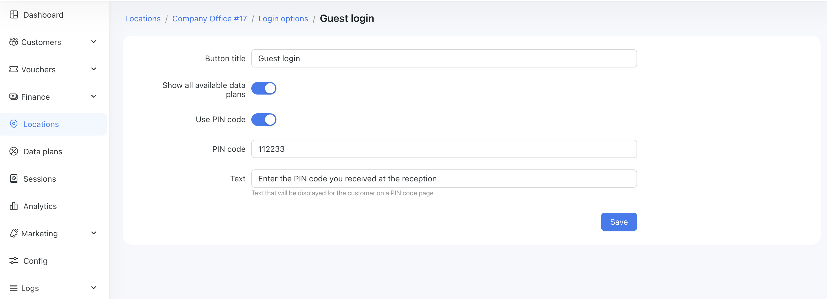 Guest login