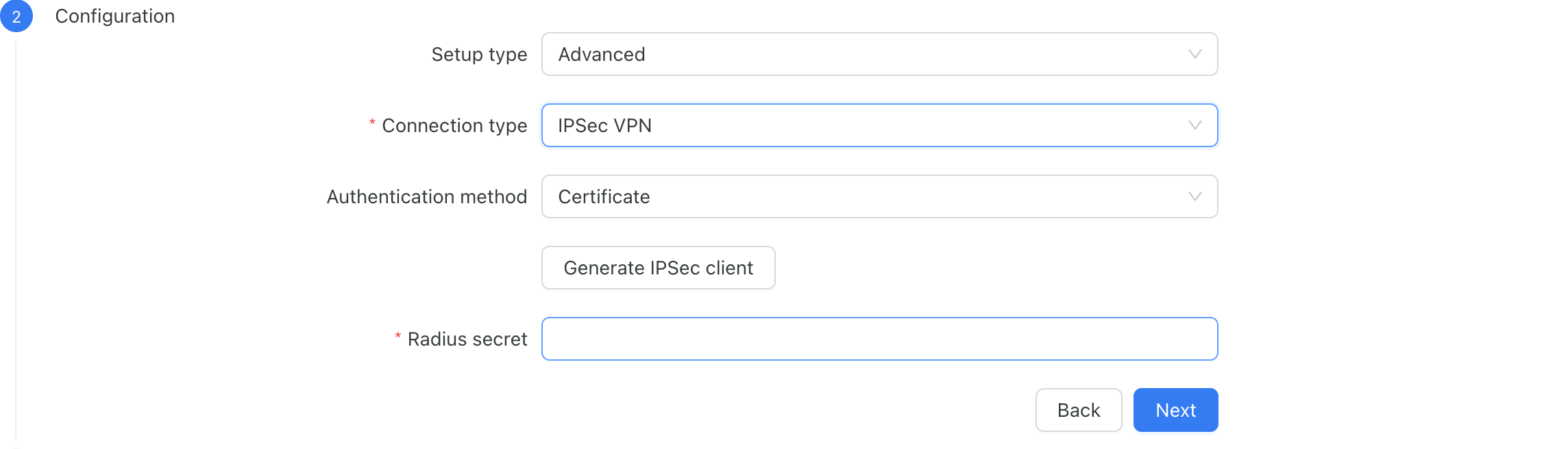 Hotspot with its own IPSec VPN connection