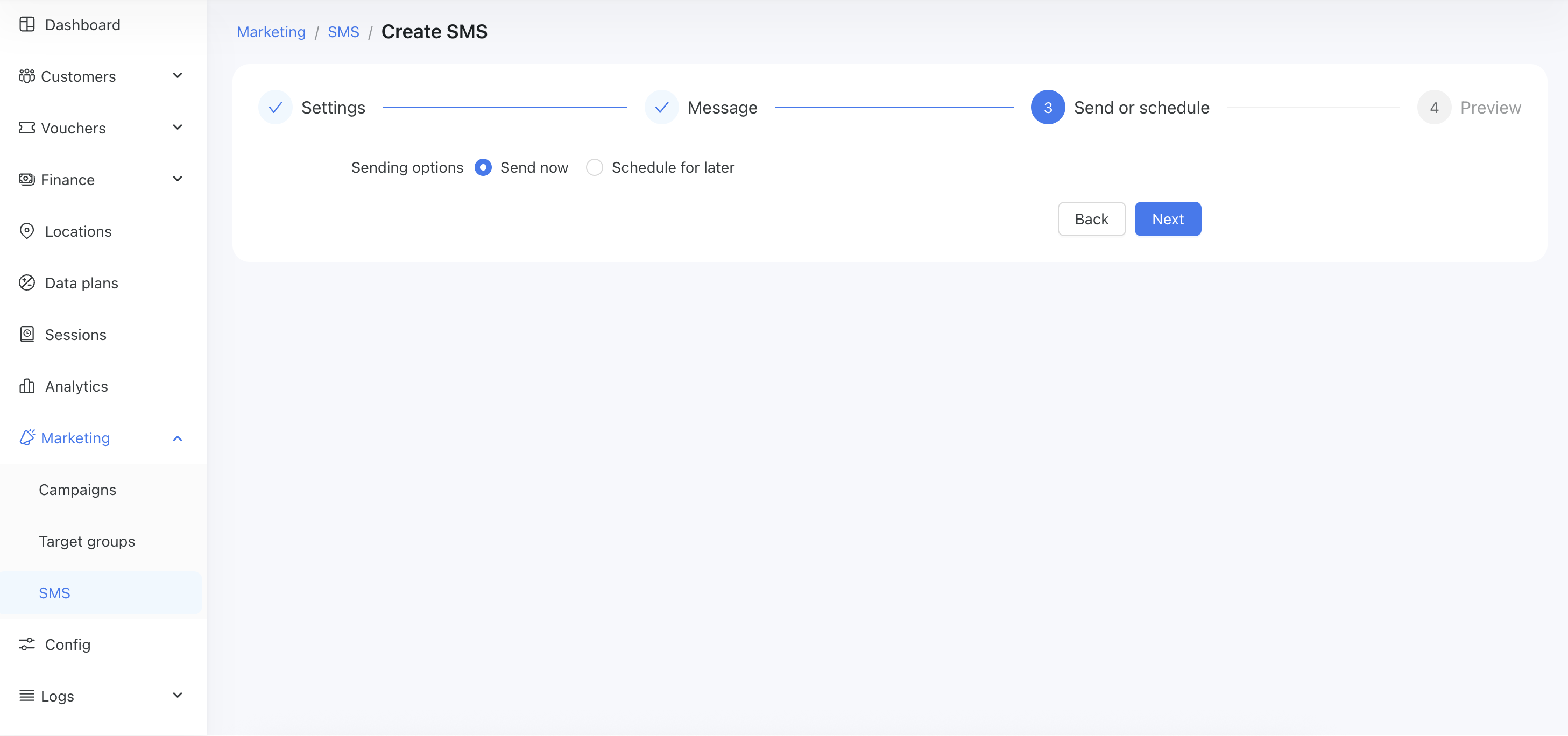 Mass SMS step 3-1