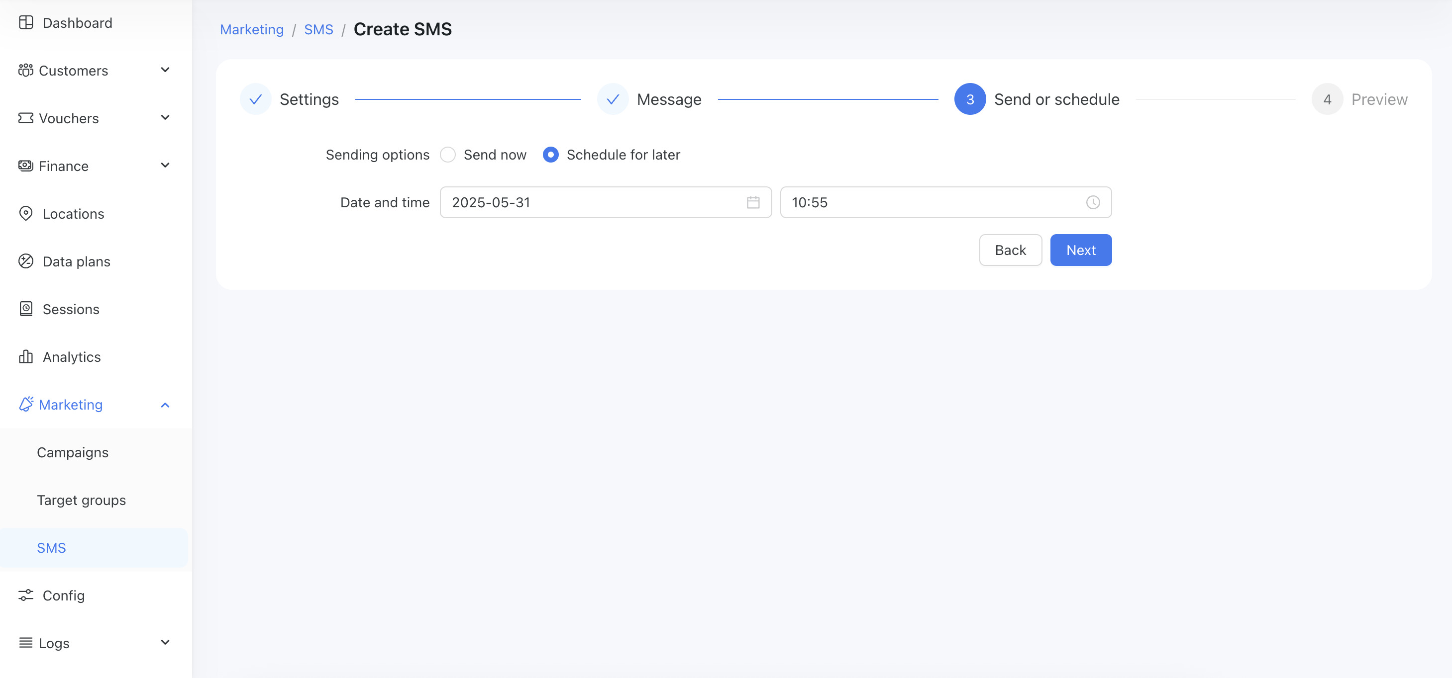 Mass SMS step 3-2