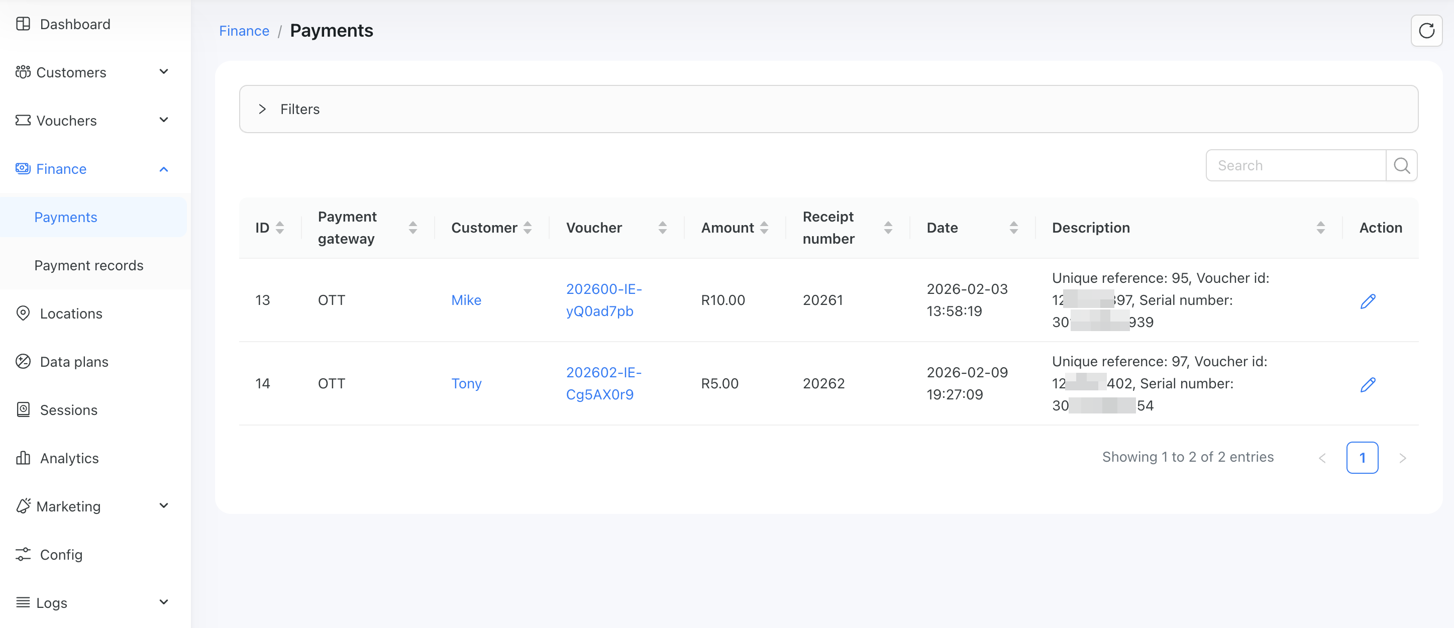 OTT finance payments