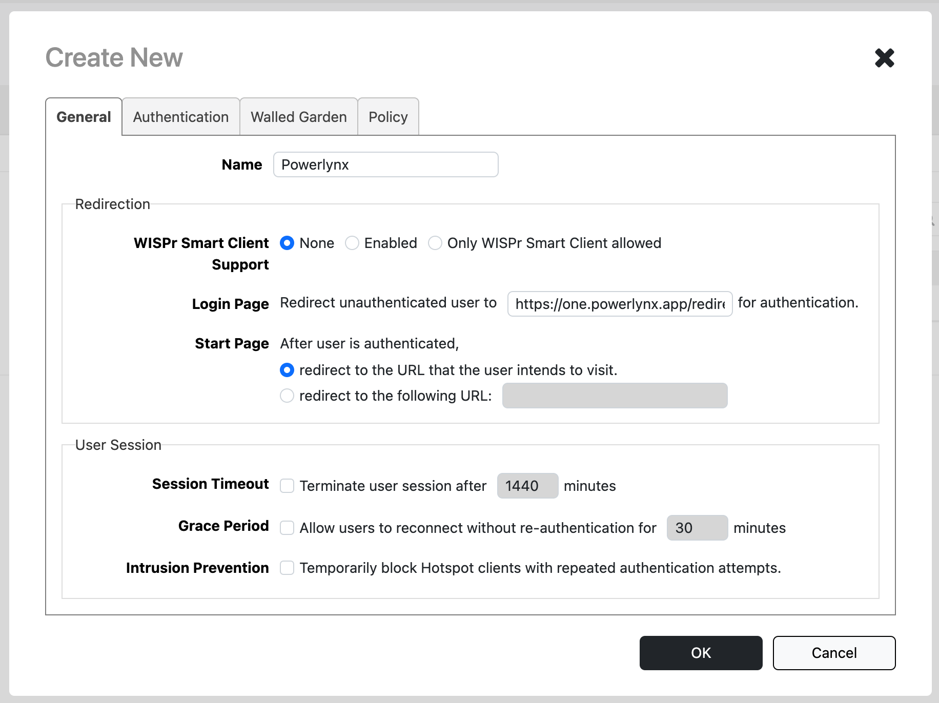 Add Hotspot form 1