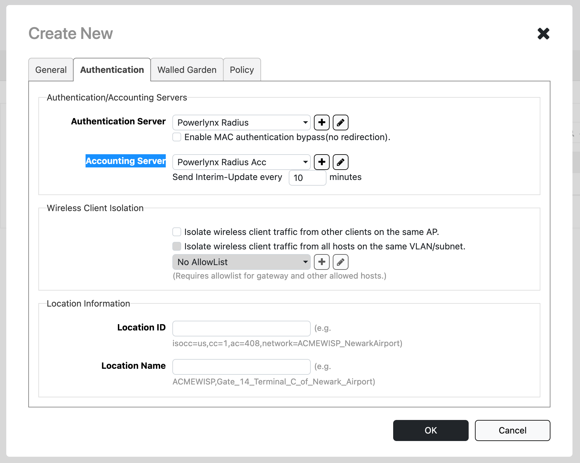 Add Hotspot form 2