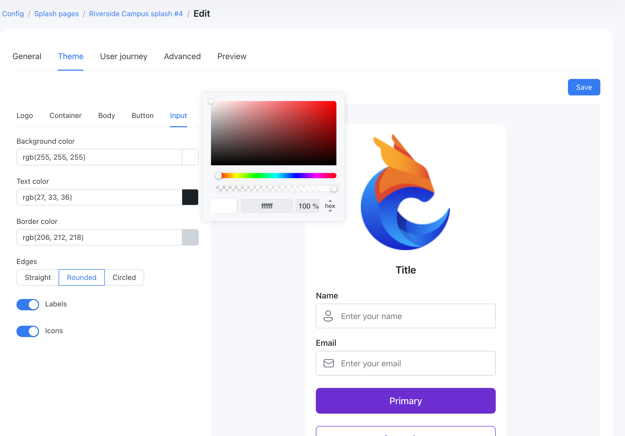 Splash page theme 2