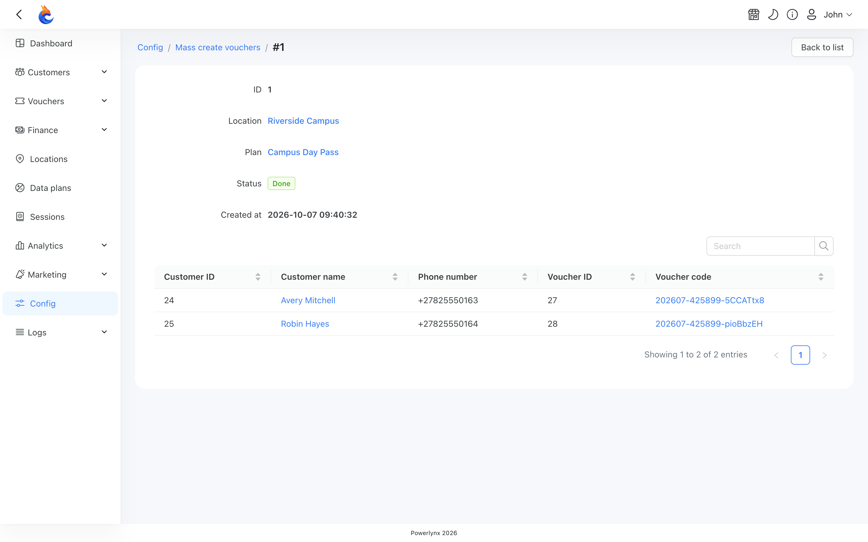 Config/Tools/Mass create vouchers/Step5