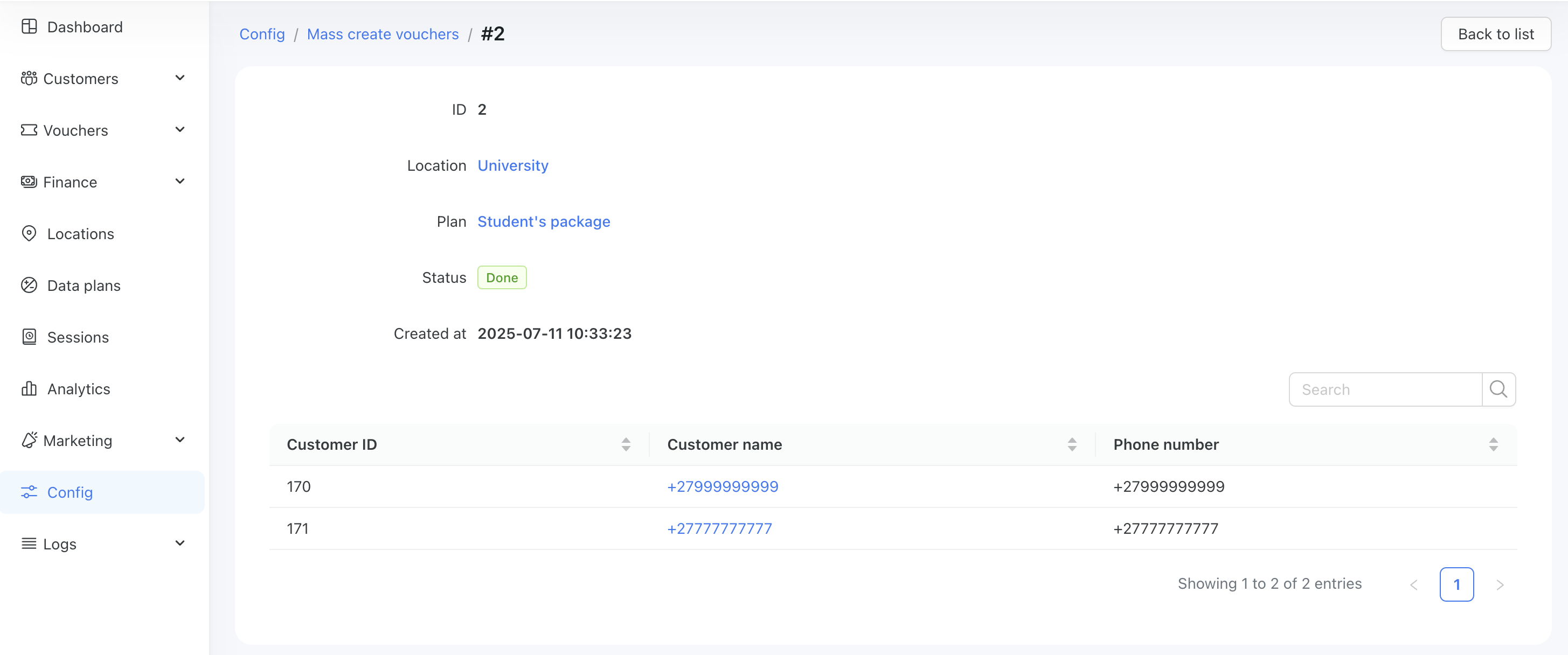 Config/Tools/Mass create vouchers/Step5