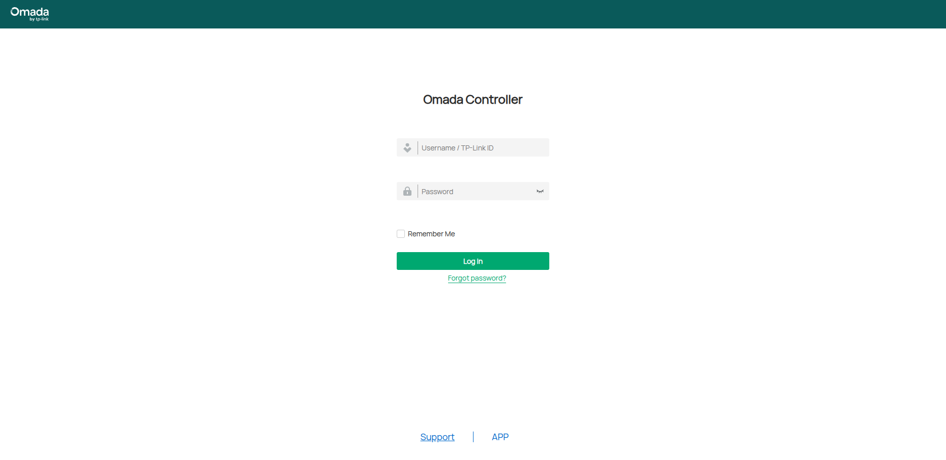Omada controller login page