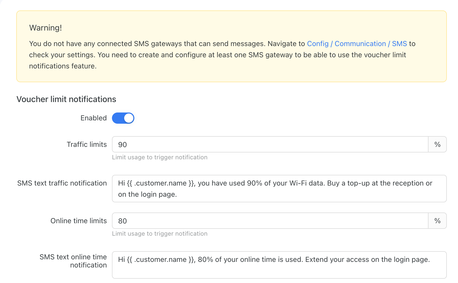 Voucher notifications usecase